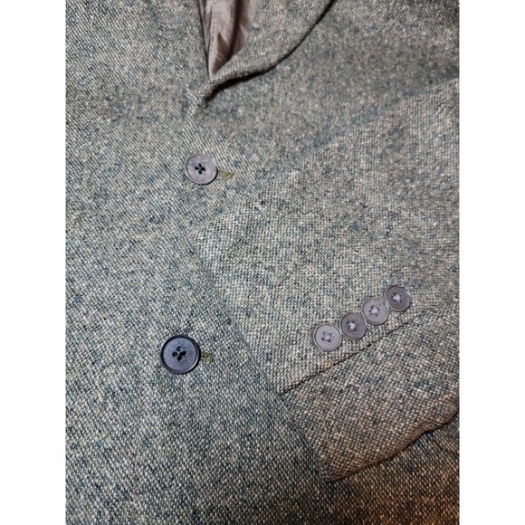 Bespoke Luca diMarco Tweed Olive Green Cashmere Blazer Cloth Ermengildo Zenga 46 - Picture 5 of 14